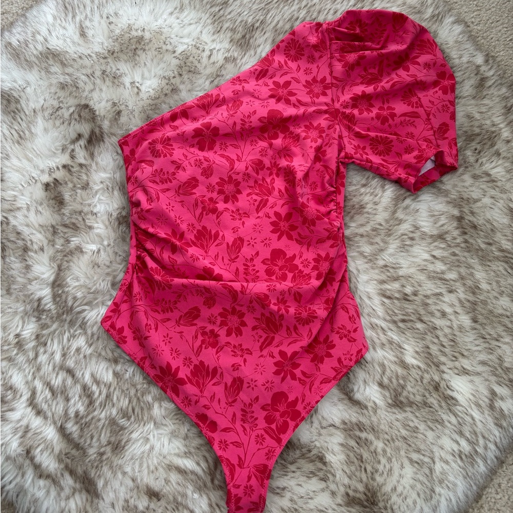 Free People Intimately Floral one shoulder bodysuit NEW WITH TAGS